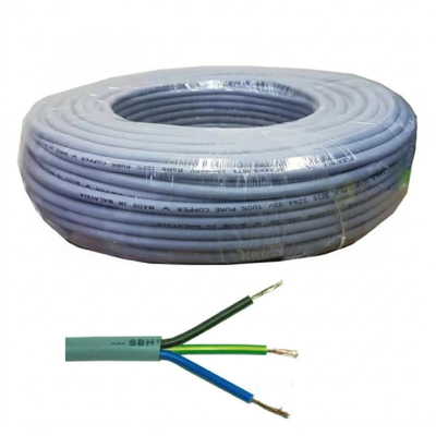 IWILL 3 CORE Electrical Cable 3C/70YR X 37M (40 YARDS) GREY